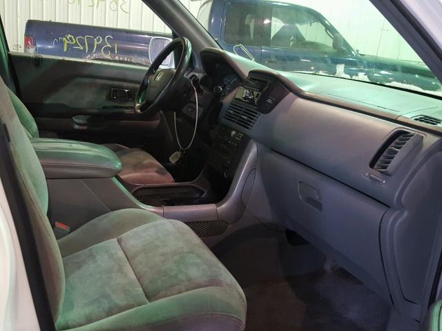 5FNYF18485B062088 - 2005 HONDA PILOT EX WHITE photo 5