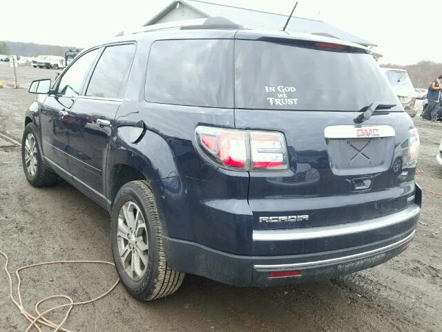 1GKKVSKD5FJ297716 - 2015 GMC ACADIA SLT ლურჯი ფოტო 3