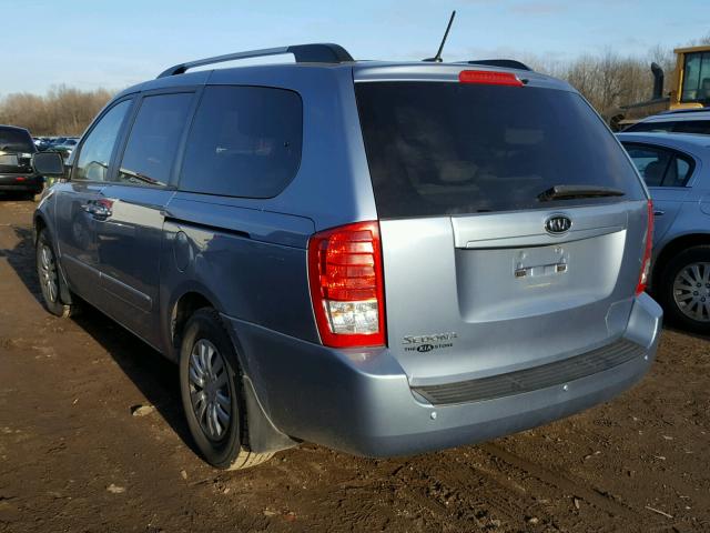 KNDMG4C71C6478183 - 2012 KIA SEDONA LX BLUE photo 3