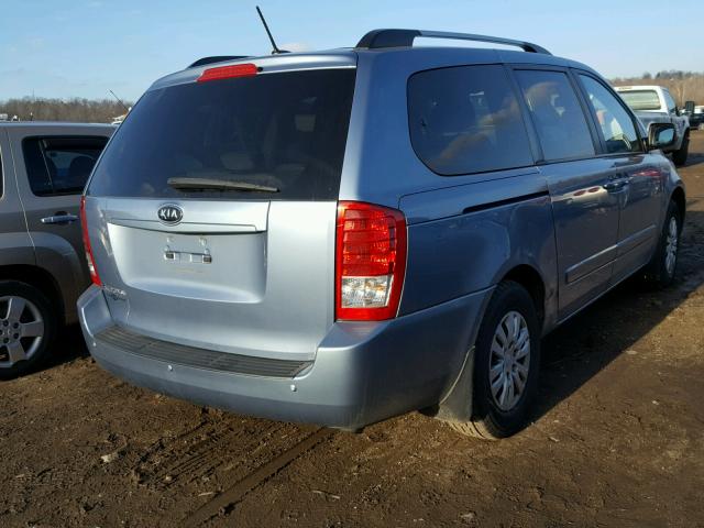 KNDMG4C71C6478183 - 2012 KIA SEDONA LX BLUE photo 4