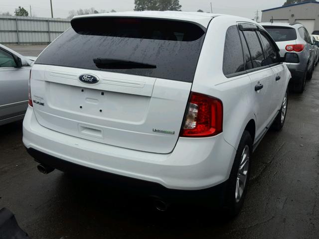 2FMDK3G94EBB36893 - 2014 FORD EDGE SE WHITE photo 4