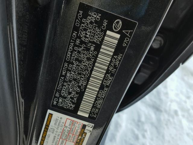 JTHBD192540094176 - 2004 LEXUS IS 300 GRAY photo 10