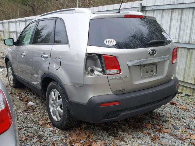 5XYKT4A69CG276377 - 2012 KIA SORENTO BA SILVER photo 3