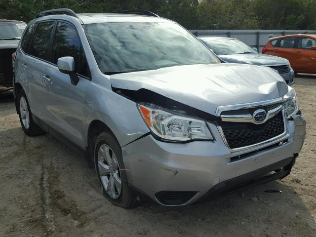 JF2SJADC7FH561193 - 2015 SUBARU FORESTER 2 SILVER photo 1