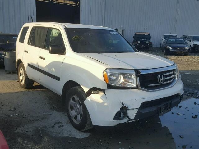 5FNYF4H27CB060703 - 2012 HONDA PILOT LX WHITE photo 1