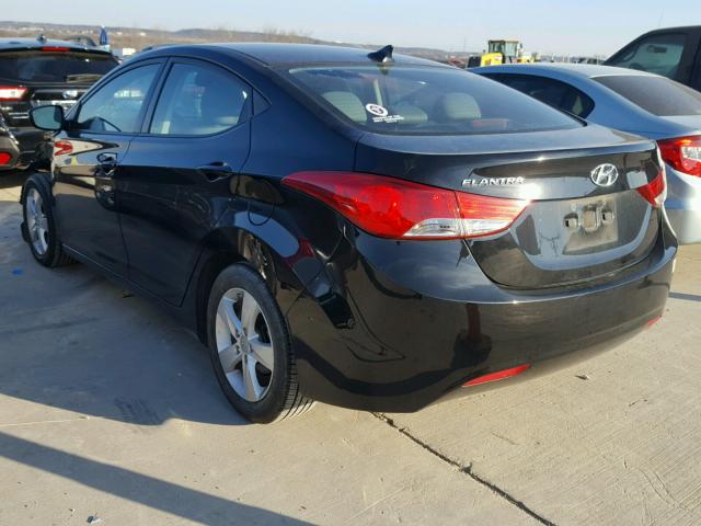 5NPDH4AE2DH445294 - 2013 HYUNDAI ELANTRA GL BLACK photo 3