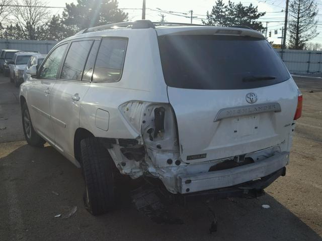 5TDBK3EH4AS012363 - 2010 TOYOTA HIGHLANDER WHITE photo 3