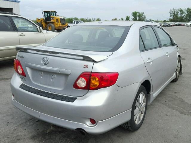 1NXBU4EE6AZ221892 - 2010 TOYOTA COROLLA BA SILVER photo 4