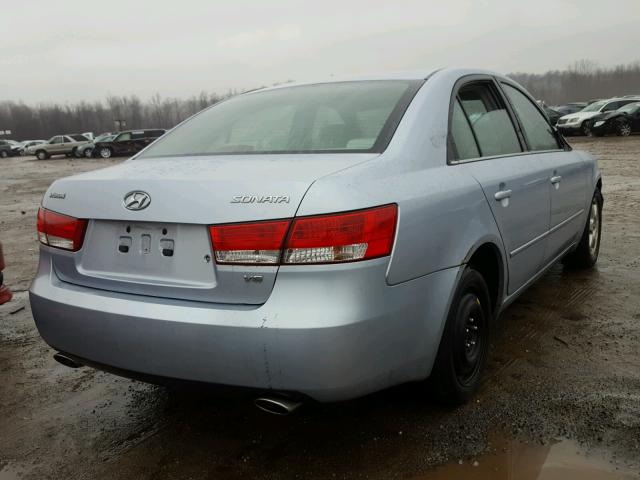 5NPEU46F06H082935 - 2006 HYUNDAI SONATA GLS BLUE photo 4