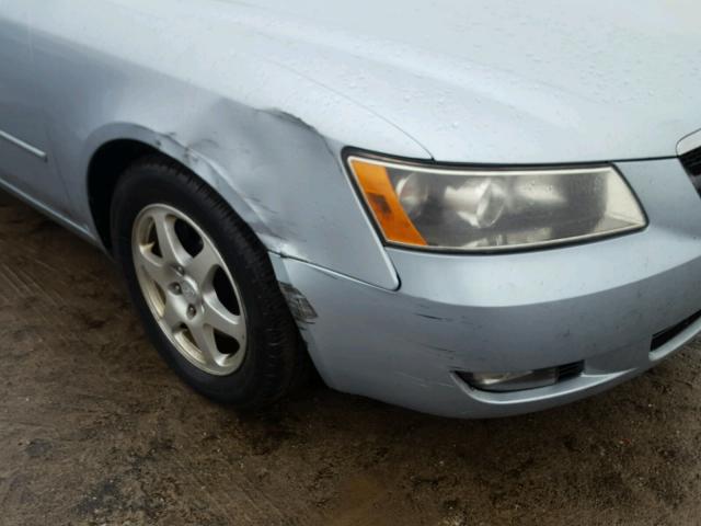 5NPEU46F06H082935 - 2006 HYUNDAI SONATA GLS BLUE photo 9