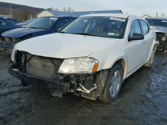 1B3CC4FB2AN182858 - 2010 DODGE AVENGER SX WHITE photo 2