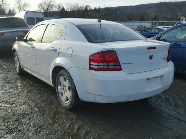 1B3CC4FB2AN182858 - 2010 DODGE AVENGER SX WHITE photo 3