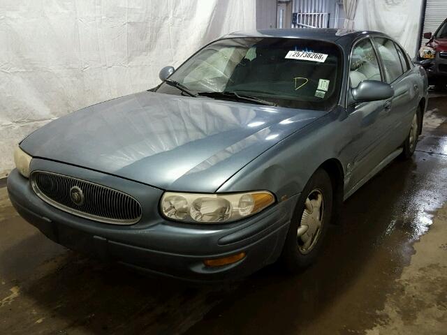 1G4HP54K5Y4143324 - 2000 BUICK LESABRE CU BLUE photo 2