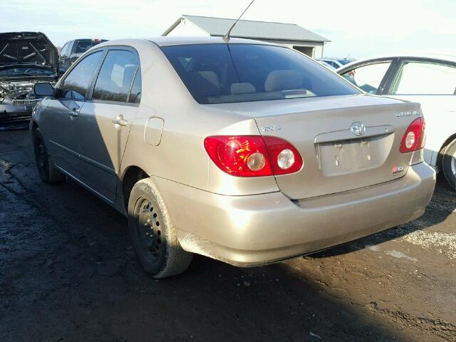 2T1BR32E57C716255 - 2007 TOYOTA COROLLA CE BEIGE photo 3