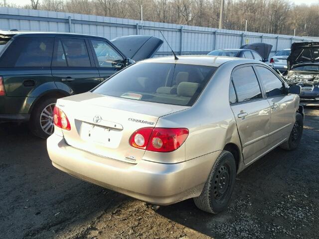 2T1BR32E57C716255 - 2007 TOYOTA COROLLA CE BEIGE photo 4