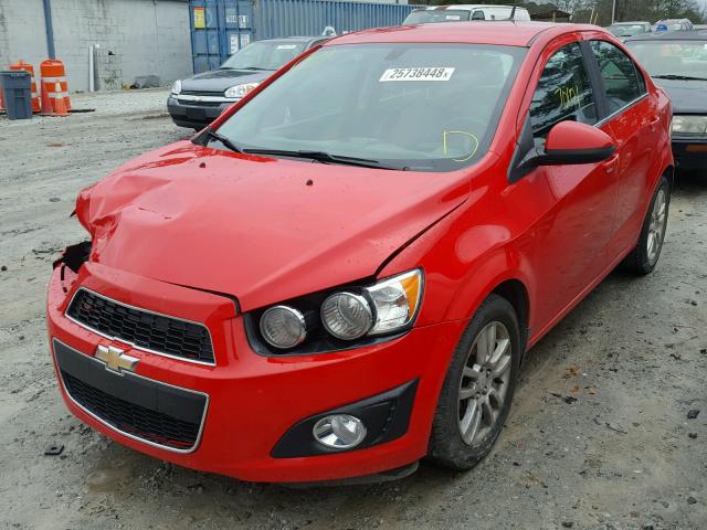 1G1JC5SH3E4226442 - 2014 CHEVROLET SONIC LT RED photo 2