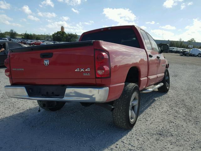 1D7HU18217S120588 - 2007 DODGE RAM 1500 S RED photo 4