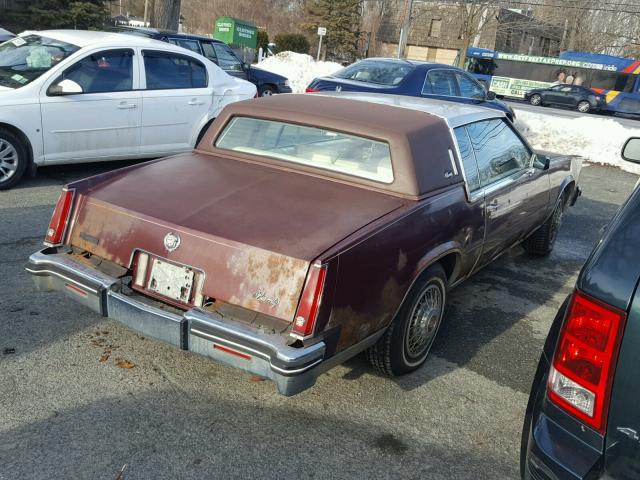 1G6AL5786EE631028 - 1984 CADILLAC ELDORADO RED photo 4