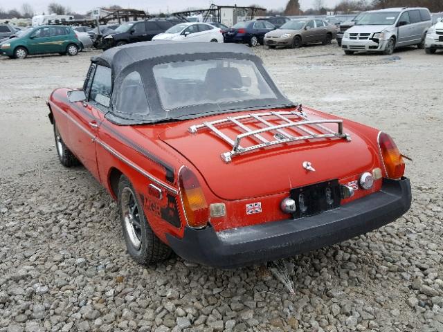 GHN5UH436225 - 1977 MGB ROADSTER RED photo 3