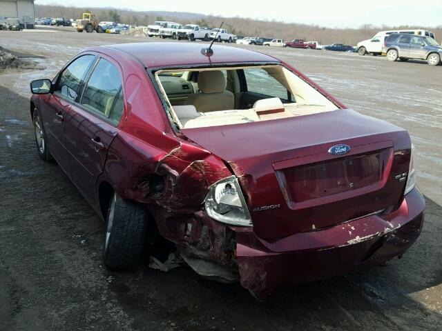 3FAHP01137R145989 - 2007 FORD FUSION SE MAROON photo 3