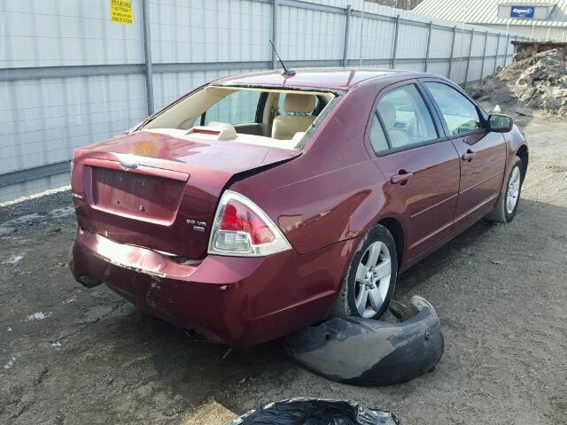 3FAHP01137R145989 - 2007 FORD FUSION SE MAROON photo 4