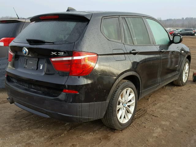 5UXWX9C57D0A28550 - 2013 BMW X3 XDRIVE2 BLACK photo 4