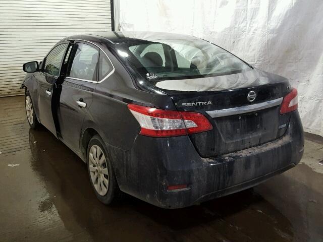 1N4AB7AP6DN909068 - 2013 NISSAN SENTRA S BLACK photo 3