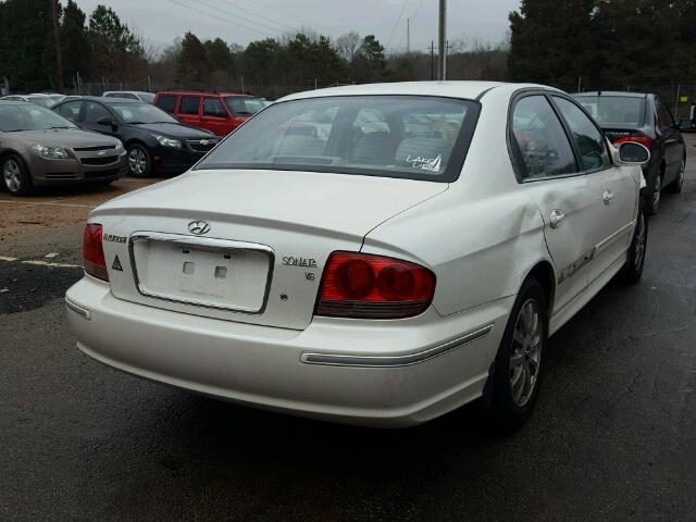 KMHWF35H04A046299 - 2004 HYUNDAI SONATA GLS WHITE photo 4