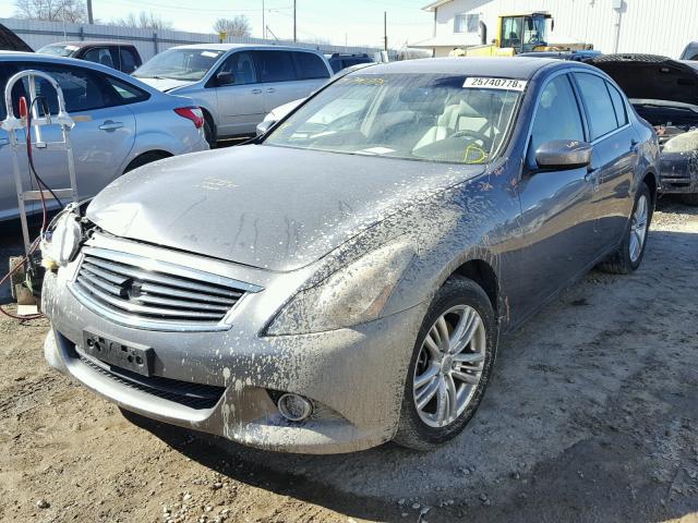 JN1DV6ARXBM653825 - 2011 INFINITI G25 SILVER photo 2