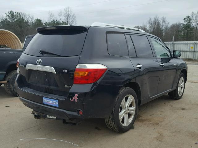 JTEES42A492134889 - 2009 TOYOTA HIGHLANDER BLACK photo 4