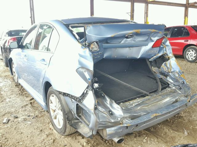 4S3BMCC67A3240712 - 2010 SUBARU LEGACY 2.5 BLUE photo 3