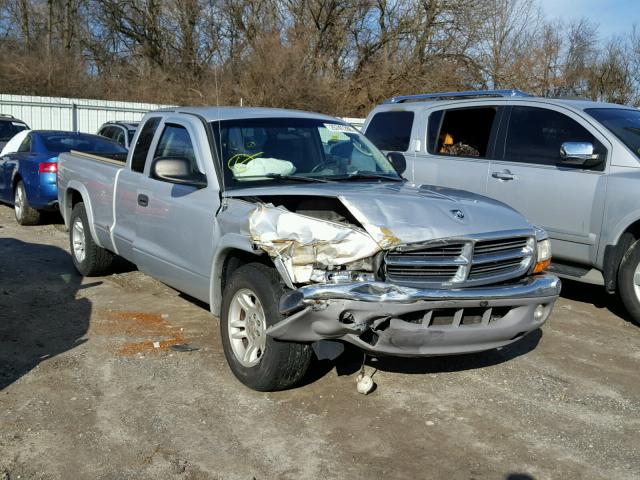 1D7GL42K34S512122 - 2004 DODGE DAKOTA SLT SILVER photo 1