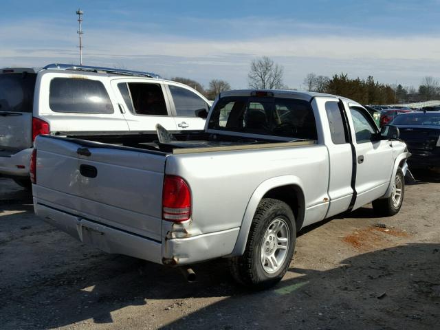 1D7GL42K34S512122 - 2004 DODGE DAKOTA SLT SILVER photo 4