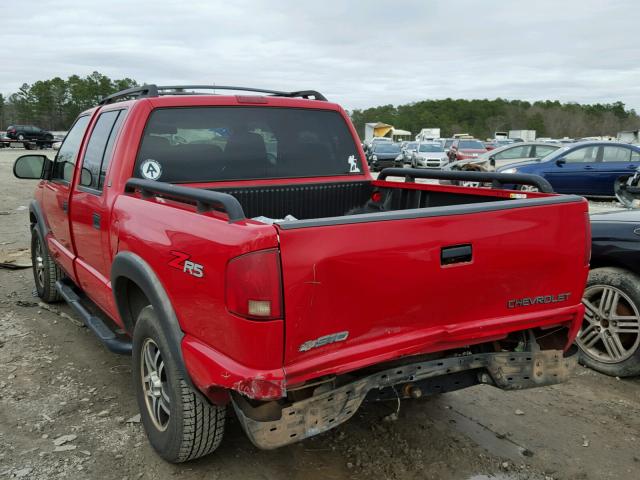 1GCDT13X93K136868 - 2003 CHEVROLET S TRUCK S1 RED photo 3