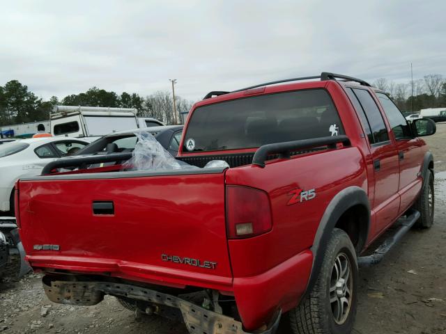 1GCDT13X93K136868 - 2003 CHEVROLET S TRUCK S1 RED photo 4