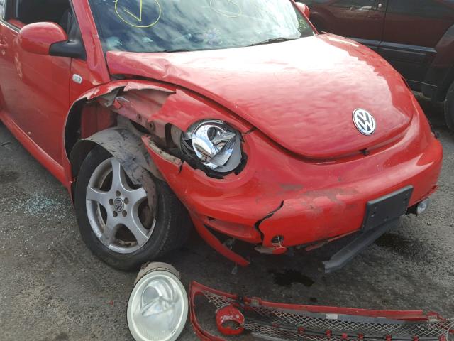 3VWCK21C02M433178 - 2002 VOLKSWAGEN NEW BEETLE RED photo 9