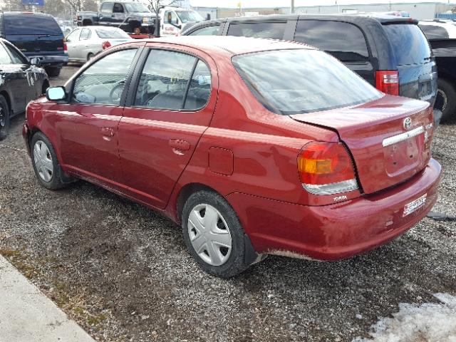 JTDBT123740315154 - 2004 TOYOTA ECHO RED photo 3