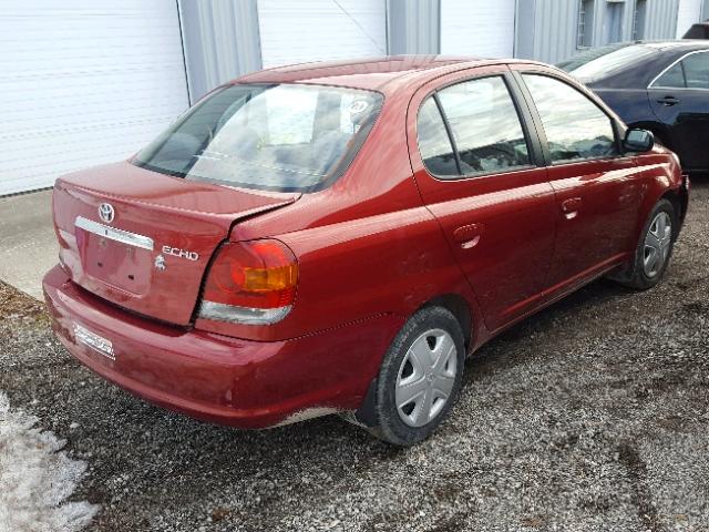 JTDBT123740315154 - 2004 TOYOTA ECHO RED photo 4