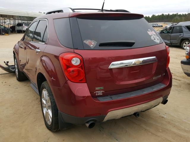 2GNFLFE51C6258166 - 2012 CHEVROLET EQUINOX LT BURGUNDY photo 3