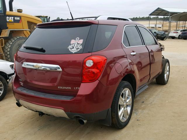 2GNFLFE51C6258166 - 2012 CHEVROLET EQUINOX LT BURGUNDY photo 4