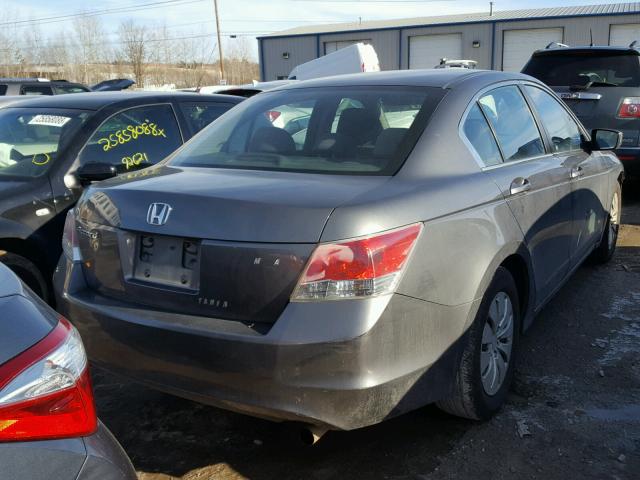 1HGCP26398A038646 - 2008 HONDA ACCORD LX GRAY photo 4