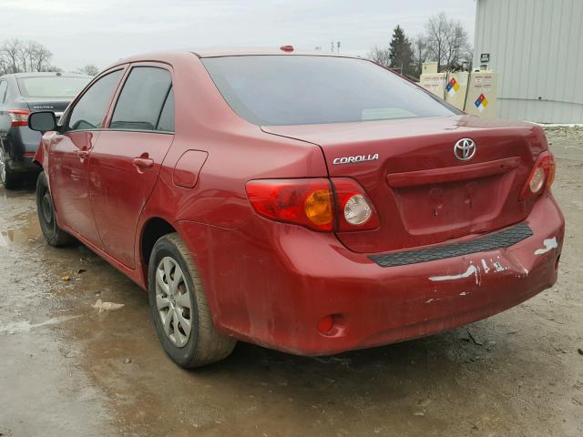 JTDBL40E499078986 - 2009 TOYOTA COROLLA BA MAROON photo 3