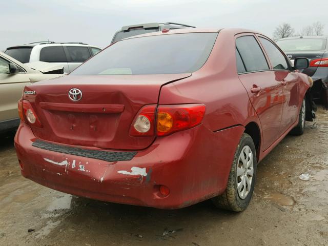 JTDBL40E499078986 - 2009 TOYOTA COROLLA BA MAROON photo 4