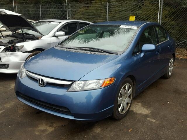 1HGFA15536L086687 - 2006 HONDA CIVIC LX BLUE photo 2