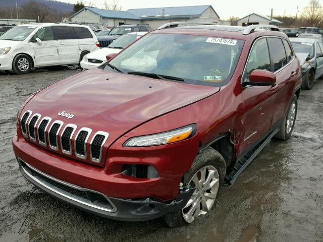 1C4PJMDS9GW240430 - 2016 JEEP CHEROKEE L MAROON photo 2