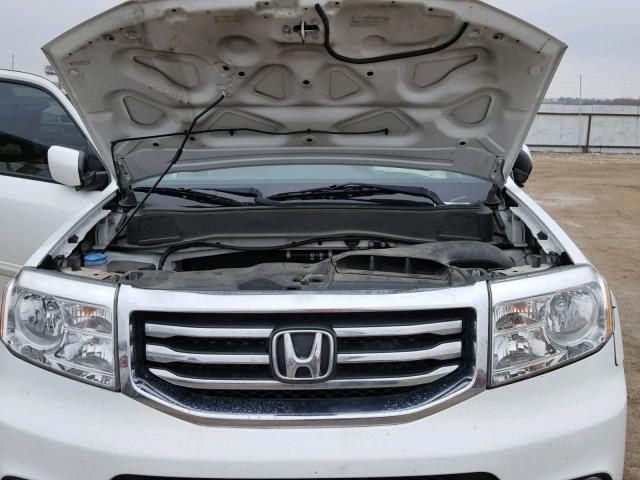 5FNYF3H58DB026727 - 2013 HONDA PILOT EXL WHITE photo 7