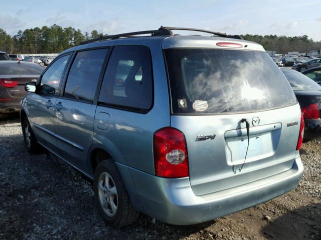 JM3LW28A420305872 - 2002 MAZDA MPV WAGON TURQUOISE photo 3