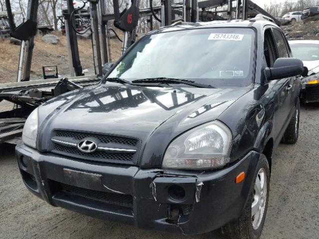 KM8JM12B27U587488 - 2007 HYUNDAI TUCSON GLS BLACK photo 2