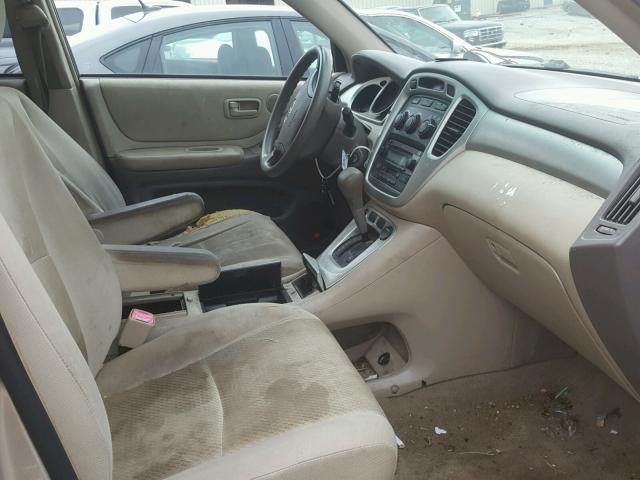 JTEDD21A740086840 - 2004 TOYOTA HIGHLANDER TAN photo 5