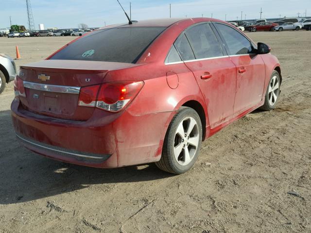 1G1PG5S98B7160035 - 2011 CHEVROLET CRUZE LT RED photo 4